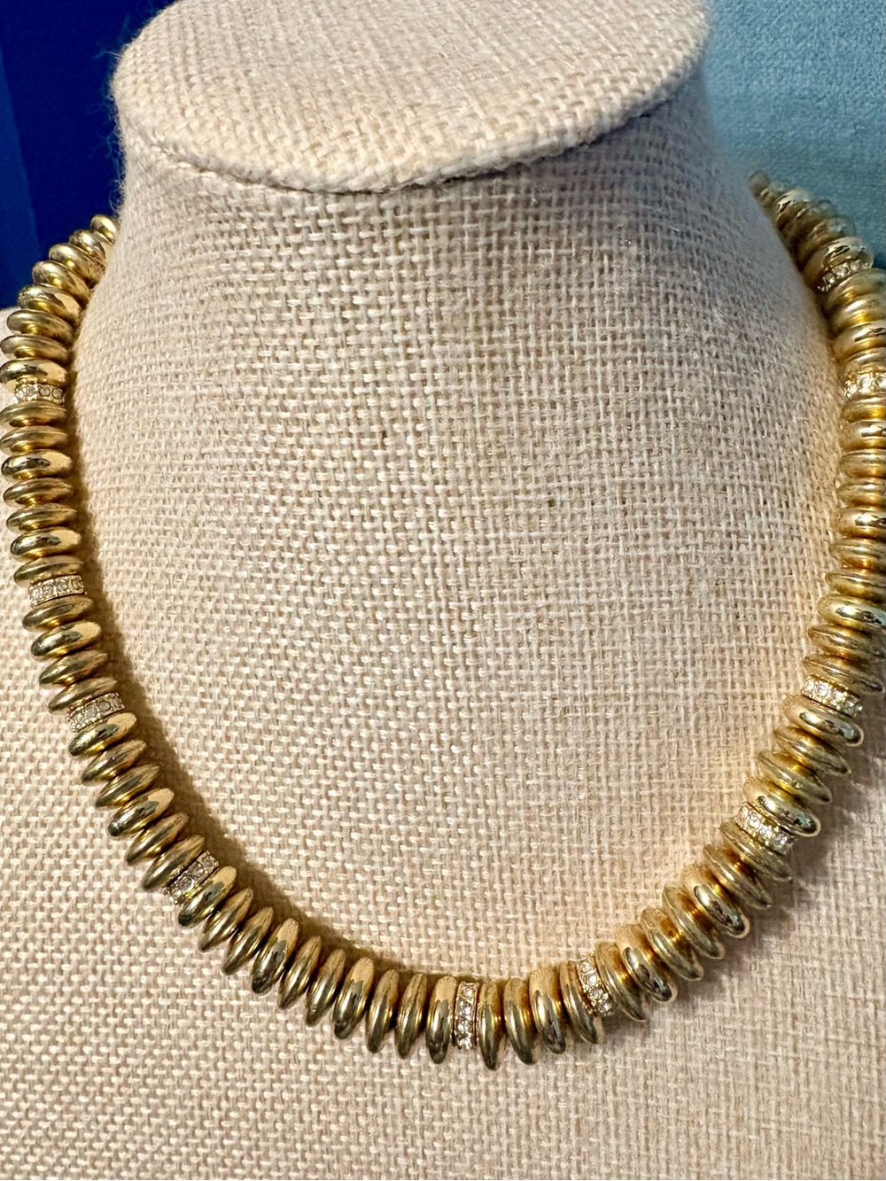 Baublebar Gold Disc Bead Necklace with Pavé Accents